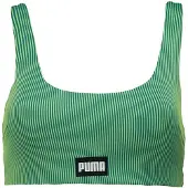 Puma Dames/Dames Streep Ronde Hals Bikinitop (Groen)