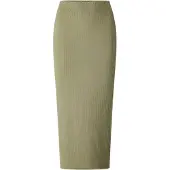 Pieces Geribde midirok voor dames (Diep witgroen)