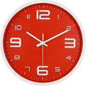 IvoQ Moderne 3D Wandklok - 30 cm - Rood - Muurklok