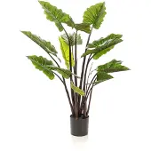 Green Boutiq Kunstplant - Colocasia Pink China - Olifantsoor - 130 cm