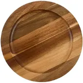 Victoria rond houten onderzetter acacia 21,5x16,6 cm