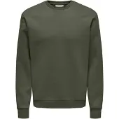 Only & Sons Sweatshirt 'ONSCeres' donkergroen