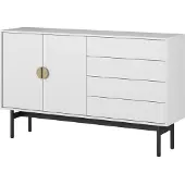 Selsey Dressoir Stoon II met 2 deuren en 4 lades, wit, 154cm