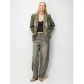 MixRay Linnen Blazer Jacket met Sjaal Detail