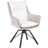 Beliani ANNEBERG - Fauteuil - Beige/Off-white - Chenille