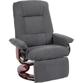 HOMCOM Recliner-Polyester-87L x 78B x 100H cm-Grau