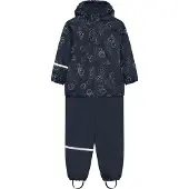 CeLaVi Regenkleding M/u Gespen - Fleece - PU - Navy m. Print - - 120 - Regenkleding
