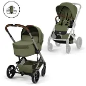 Cybex Kinderwagen Balios S Lux Moss Green/Khaki incl. Foldable Carrycot