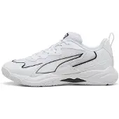 Puma Solarflash 4 indoorschoenen uniseks, Wit/Zilver, Maat 42,5
