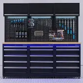 Datona Werkplaatsinrichting PREMIUM eiken - 3 ladekasten - 204 cm