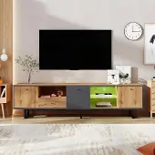 Sonstiges TV-kast met LED-verlichting, hout, 190 cm, houtkleur