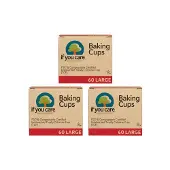 If you care Ongebleekte Grote Bakvormpjes, 60 stuks, 3 pk