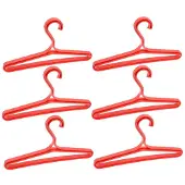 TAUOH 6 Stuks Duikpakhangers, Droogpakhangers, Opvouwbare Kledinghangers, Zwempakhangers, Rood