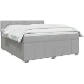 vidaXL Boxspringbed met matras Lichtgrijs 140 x 200 cm Stof