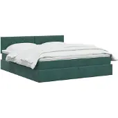 vidaXL Opbergbed met hoofdeinde Donkergroen 160 x 200 cm Fluweel