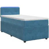 Syfax Boxspringbed met matras Blauw 100 x 200 cm Fluweel