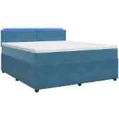 Syfax Boxspringbed met matras Blauw 140 x 200 cm Fluweel