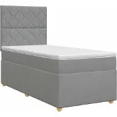 vidaXL Boxspringbed met matras Lichtgrijs 80 x 200 cm Stof