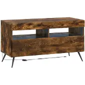 vidaXL 3-delige LED TV-kast BREDA 3 st Gerookt eiken Bewerkt hout