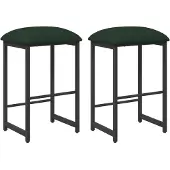 Syfax Barkruk 2 st Donkergroen 40 x 32 x 64 cm Bewerkt hout
