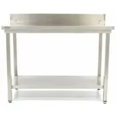 Maxima Roestvrijstalen Werktafel 'Deluxe' met achteropstand 1200 x 700 mm