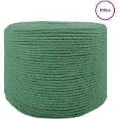 vidaXL Katoenen Touw 6 mm 100 m Groen 100% katoen