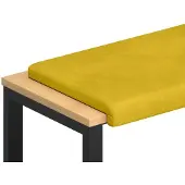 vidaXL Bankkussen fluweel Geel Diepte 35 cm