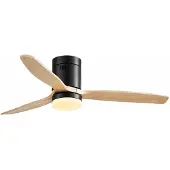 CristalRecord Plafondventilator Nine Ø 132 cm hout zwart