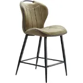 Pronto Wonen Barkruk Tantini - Groen - Stof - 4 Poten -