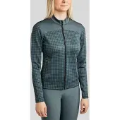 Montar SS26 MoHannah AO Geprinte Houndstooth Full Zip Jas Jade M