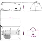 vidaXL Hiking Tent Waterdicht 1-persoons Leger Groen