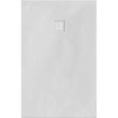 Brauer Douchebak Asteroid 80x140cm incl. antislip en antibacterieel mineraalmarmer mat wit