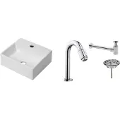 Wiesbaden FonteinPack Leto Keramiek 32x29x11cm Wit (Keuze uit 18 kranen)