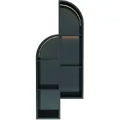 Luca Inbouwnis Nissen 115x46x12cm Met LED Verlichting 3000K RVS Gun Metal PVD
