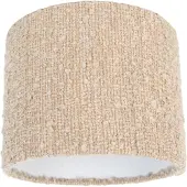 QAZQA Stoffen lampenkap beige met bouclé stof 18/18/14