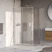 Brauer galactic douchecabine met schuifdeur 120x90x200 omkeerbaar helder glas incl. Glascoating chroom