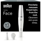 Braun FaceSpa 810 - Gezichtsepilator & Reinigingssysteem - + 1 Extra - 810 - Wit/Zilver