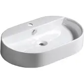 Kerasan Ring keramische opbouwwastafel 65x40cm wit