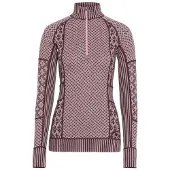 Kari Traa - Women's Smekker Half-Zip - Merino-ondergoed L, roze