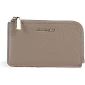 Coccinelle Leren kaarthouder Metallic Soft Card Holder Warm Taupe