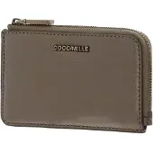 Coccinelle Leren kaarthouder Metallic Soft Card Holder Antique Brass Taupe