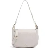 Mandarina Duck Leren schoudertas Mellow Leather Hunting Bag Cocoon Lichtgrijs