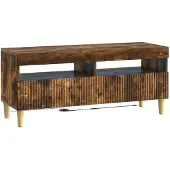 vidaXL 3-delige LED TV-kast ARNHEM 3 st Gerookt eiken Bewerkt hout