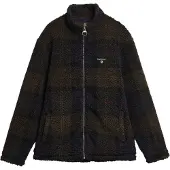 Barbour tartan fleece zip through sweater mfl0187 tn43 shadow classic tartan