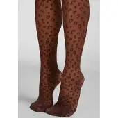 Hunkemoller Panty 15 Denier Leopard Bruin Dames | Maat: L/XL