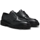 BOSS Leren derbyschoenen met een geconstrueerde profielzool