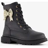Blue Box meisjes veterboots met strikje zwart maat 34