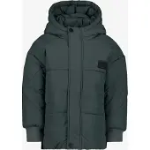 Unsigned jongens winterjas met capuchon groen maat 122