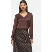 Vila Blouse 'VISOFIE' chocoladebruin