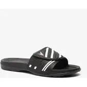 Dutchy Pro heren badslippers met klittenband zwart wit maat 46